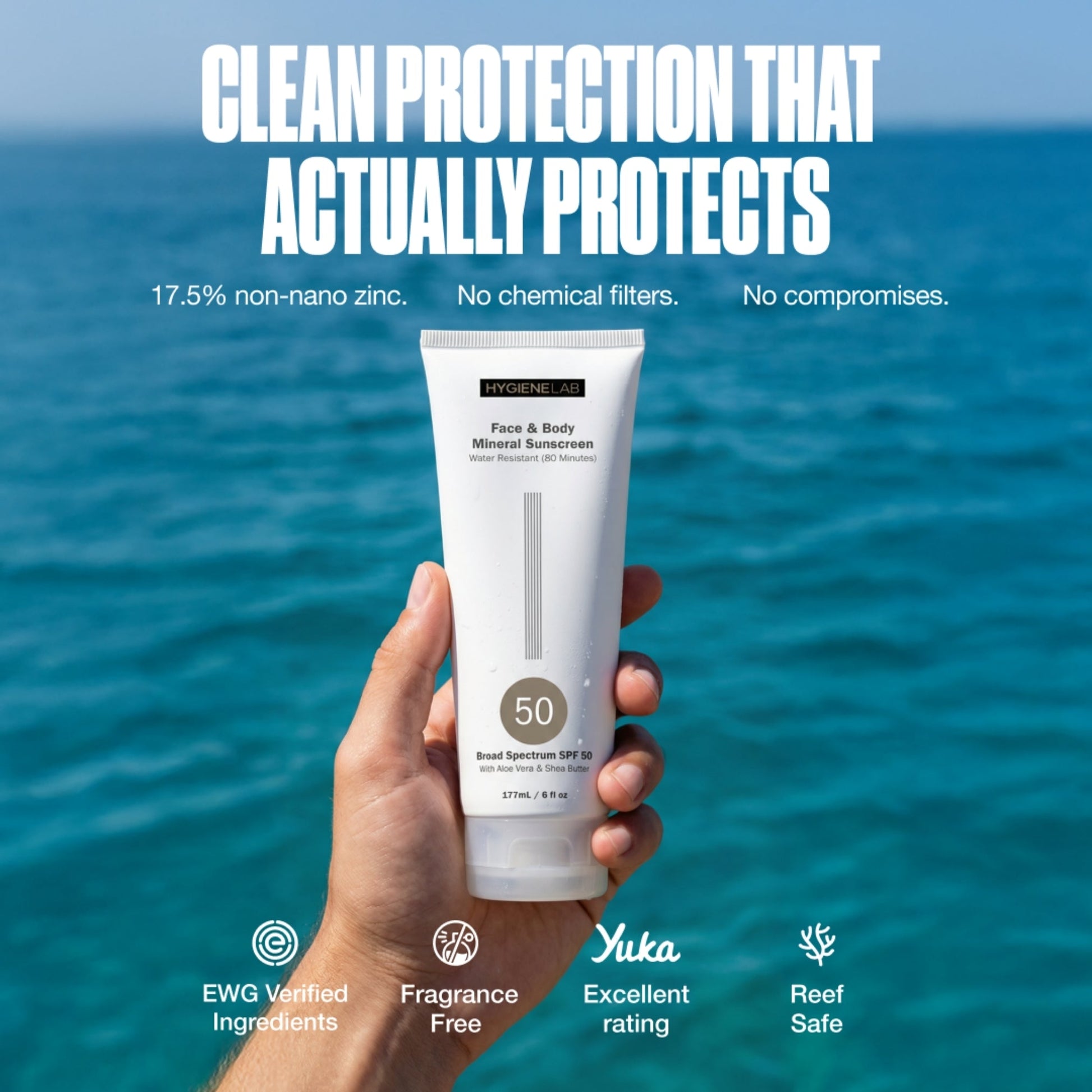 Face and Body Mineral Sunscreen - HygieneLab