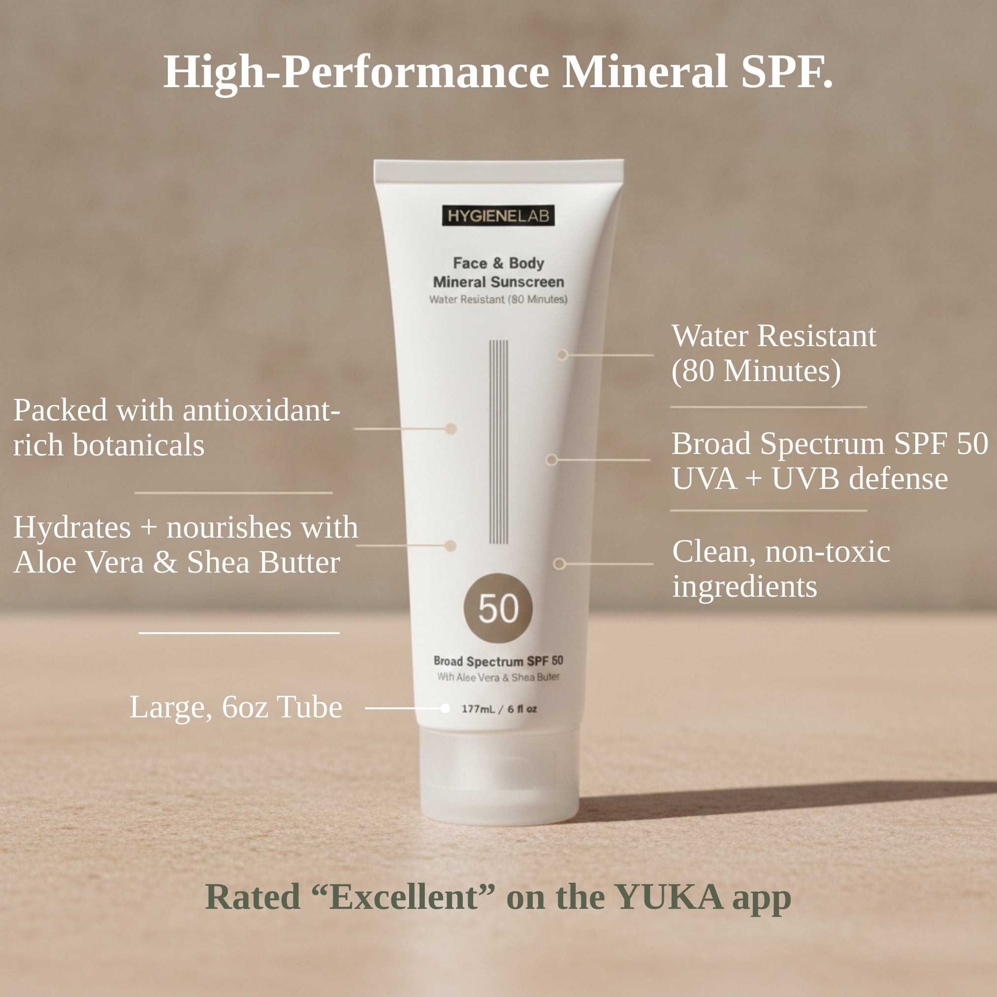 Face and Body Mineral Sunscreen - HygieneLab